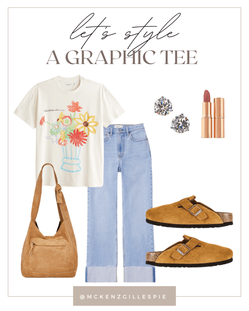10 Ways to Style a Graphic Tee-Jeans and Birkenstocks