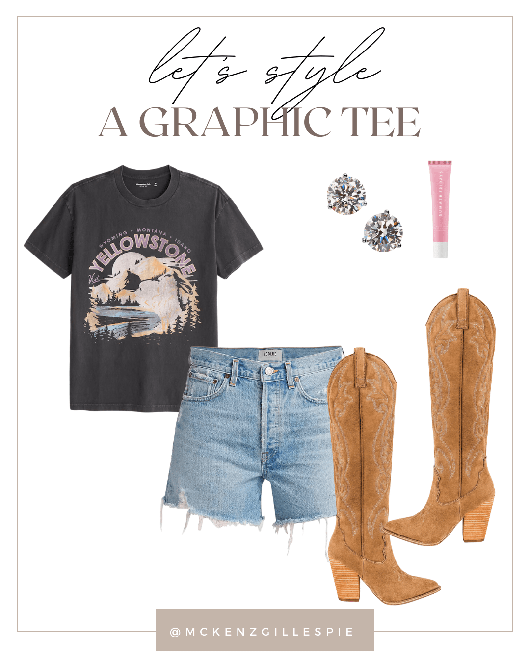 10 Simple but Stylish Ways to Style a Graphic Tee - McKenzie Gillespie