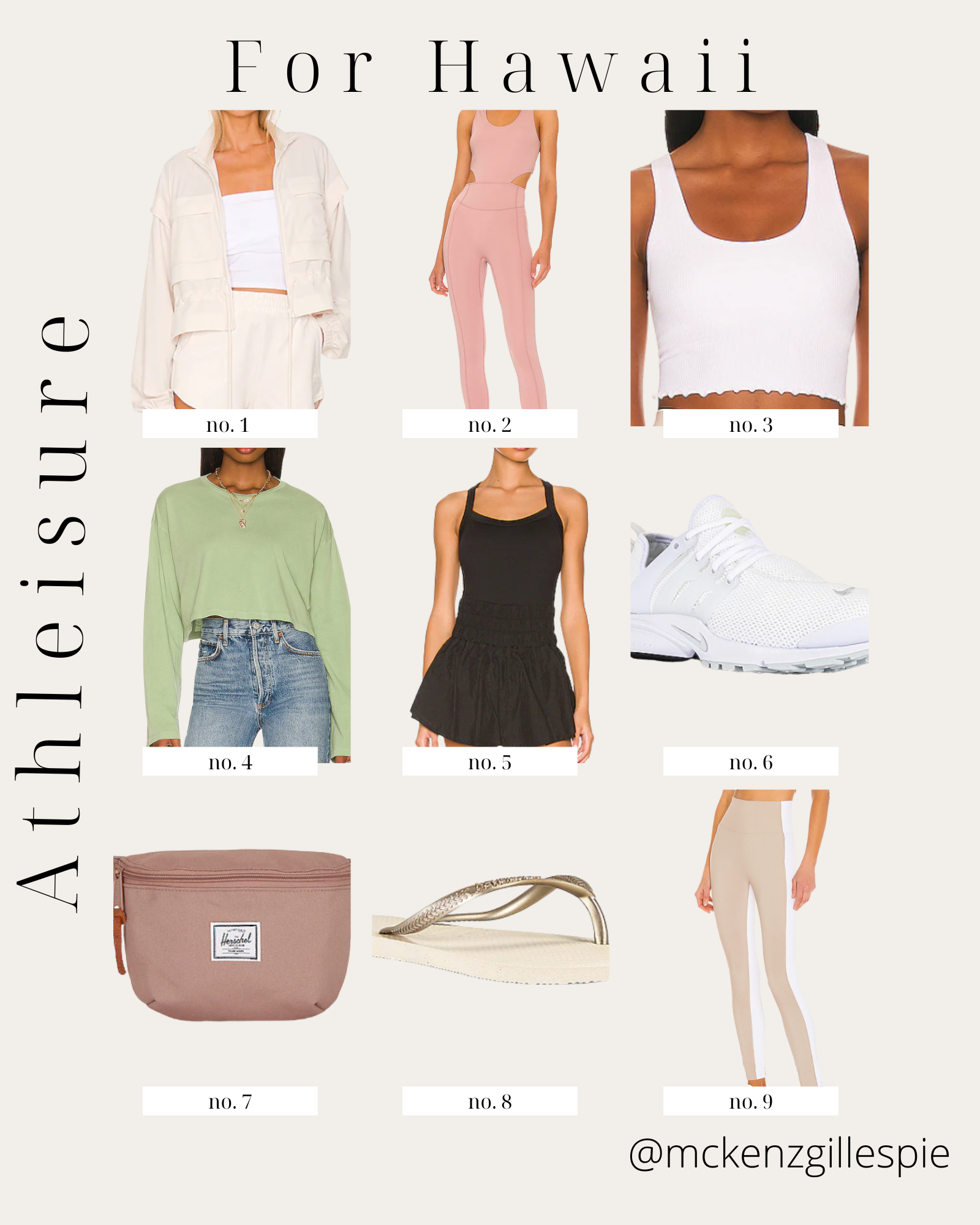 Athleisure wear for Hawaii