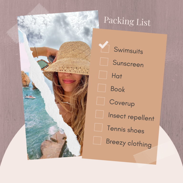 Tropical getaway packing list