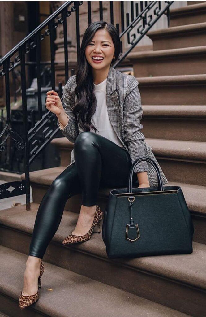 Leather Leggings and a Blazer